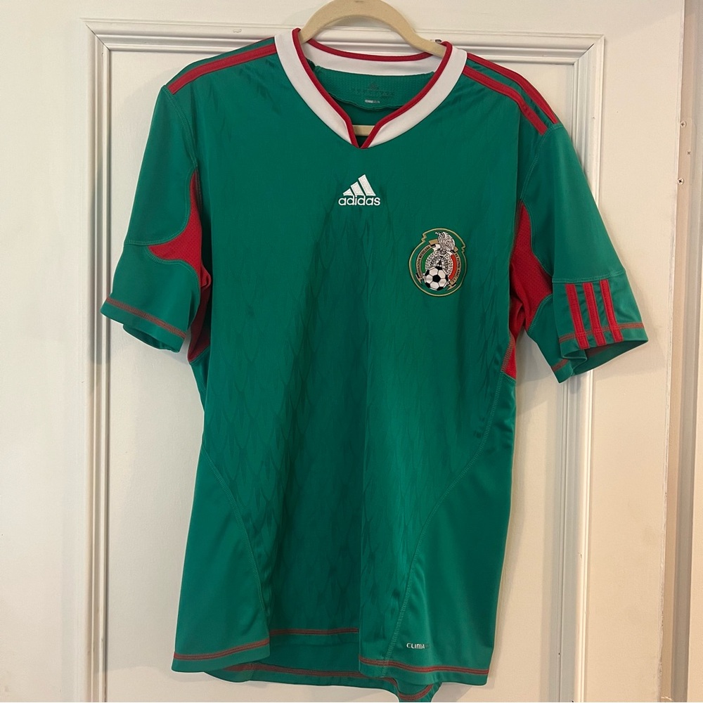 Adidas Mexico 2010 Home Jersey World Cup Special Edition Techfit Player Issued L - Picture 2 of 9